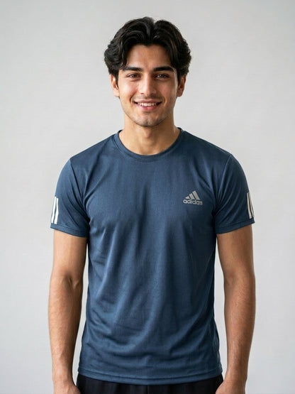 Men’s Olive Beige Performance Crew Neck T-Shirt