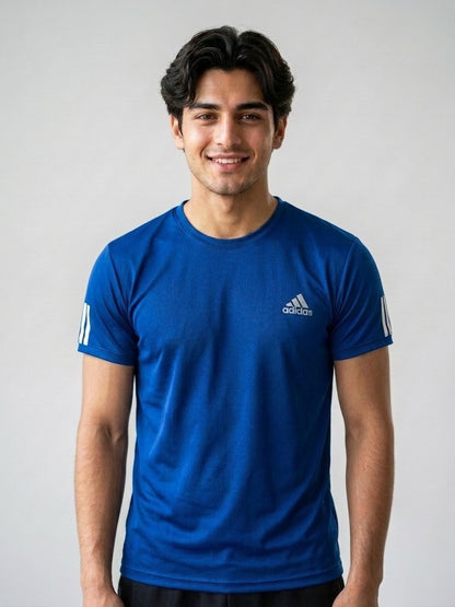 Men’s Olive Beige Performance Crew Neck T-Shirt