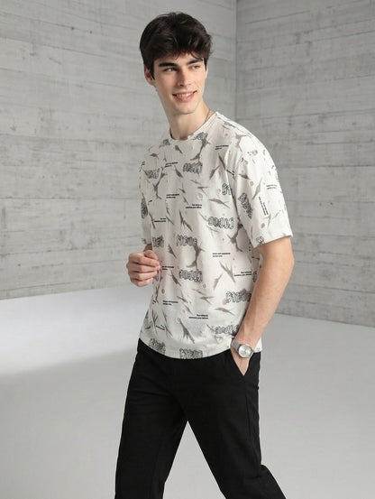 Men's Drop Shoulder Tee – Soft Fabric | Trendy Oversized Fit